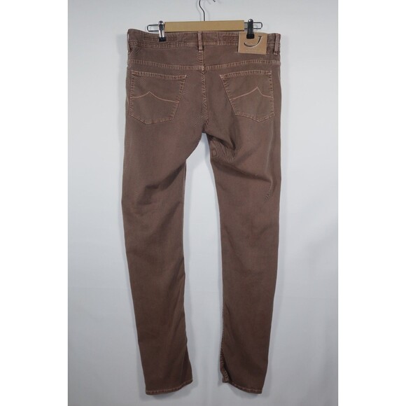 Jacob Cohen Men's Brown Jeans Size 37 X 34 Slim Ribbed Comfort Stretch Striped - Picture 8 of 14